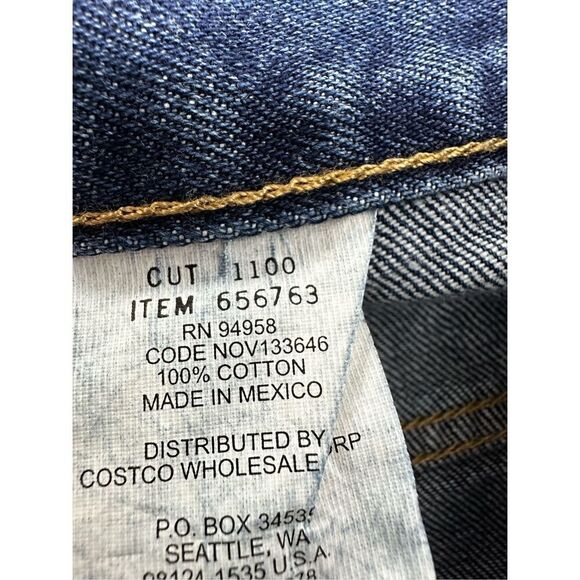 NWT Kirkland Signature Men's Relaxed Straight Leg Blue Denim Jeans Size 40 X 30 - Picture 9 of 10